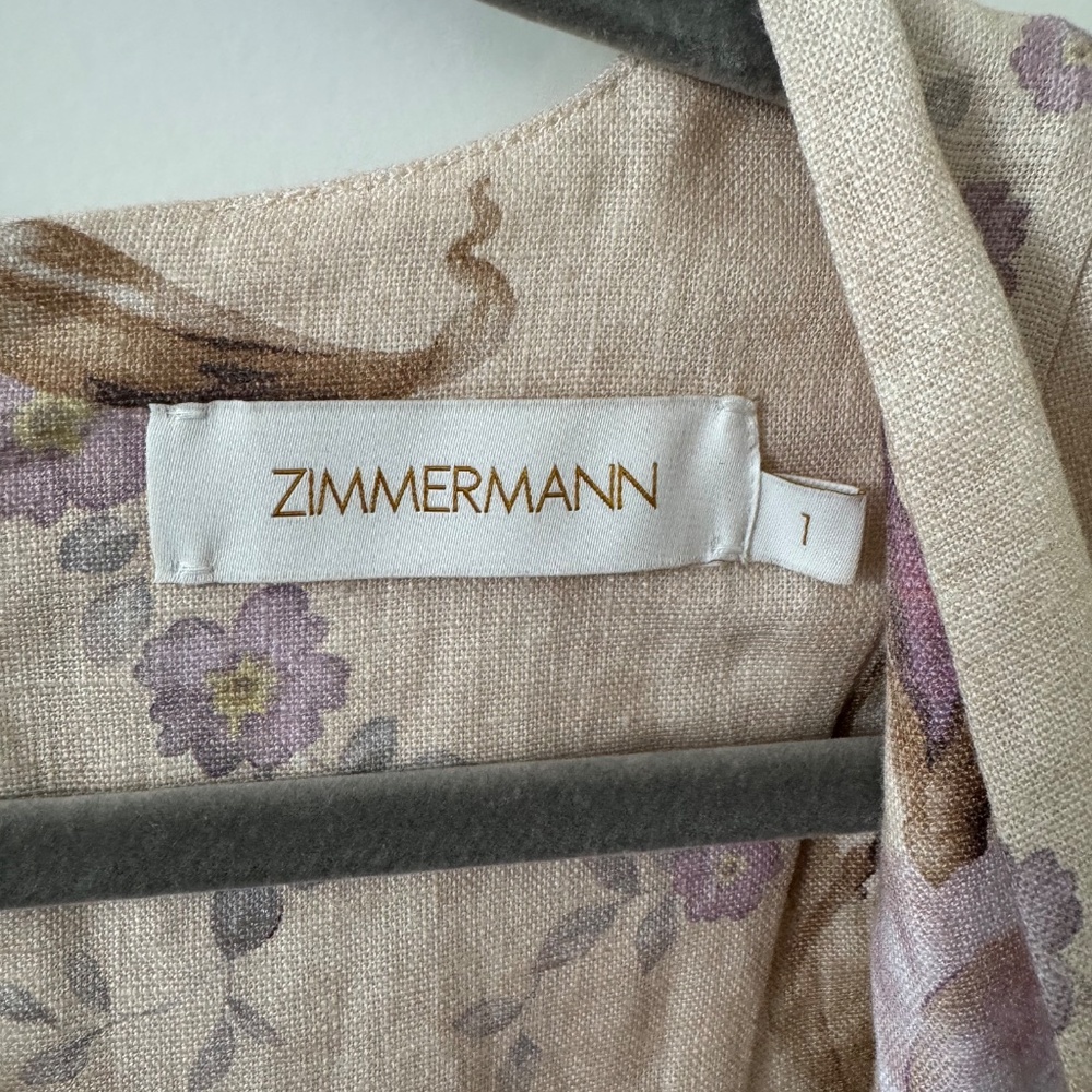 Zimmerman Eden Purple Iris Belted Dress - Picture 6 of 8